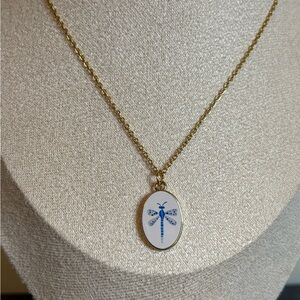 Handmade Gold Dragonfly Necklace | Waterproof & Tarnish Resistant